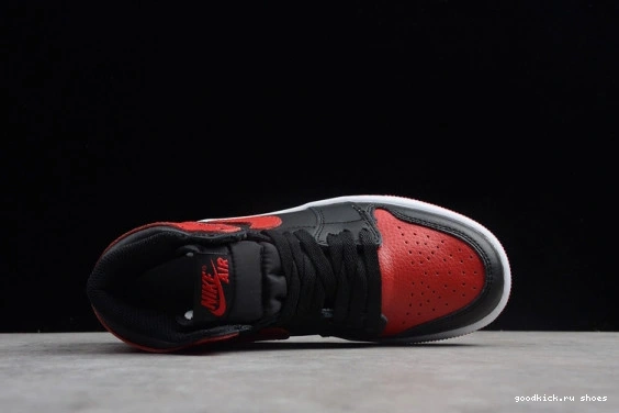 OG  Black Red Kid 001 Jordan Air 555088 001 1 Retro  Banned 555088 Kids High Bred 0301